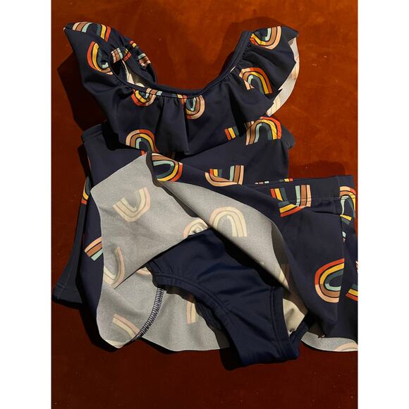 NEW Hanna Andersson Rainbow Blue Swim Bathing Suit Bikini Size 18-24m - Picture 2 of 3